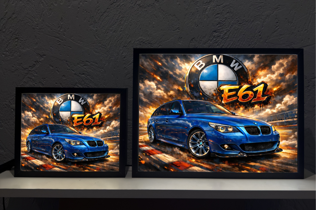 ObrazoLampka Prezent Lampka Nocna BMW E61 niebieskie 1