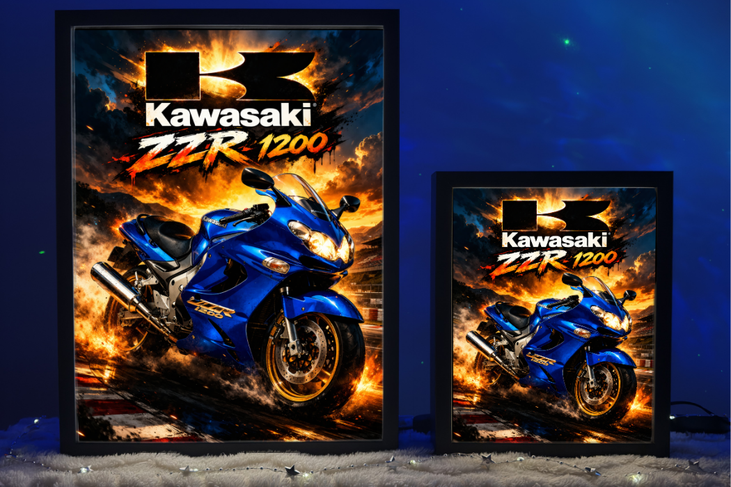 ObrazoLampka Lampka Nocna Kawasaki ZZR 1200 Niebieski 1