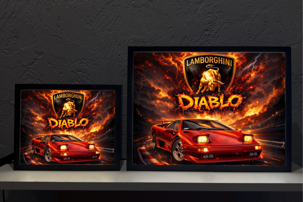 ObrazoLampka Prezent Lampka Nocna Lamborghini Diablo 2