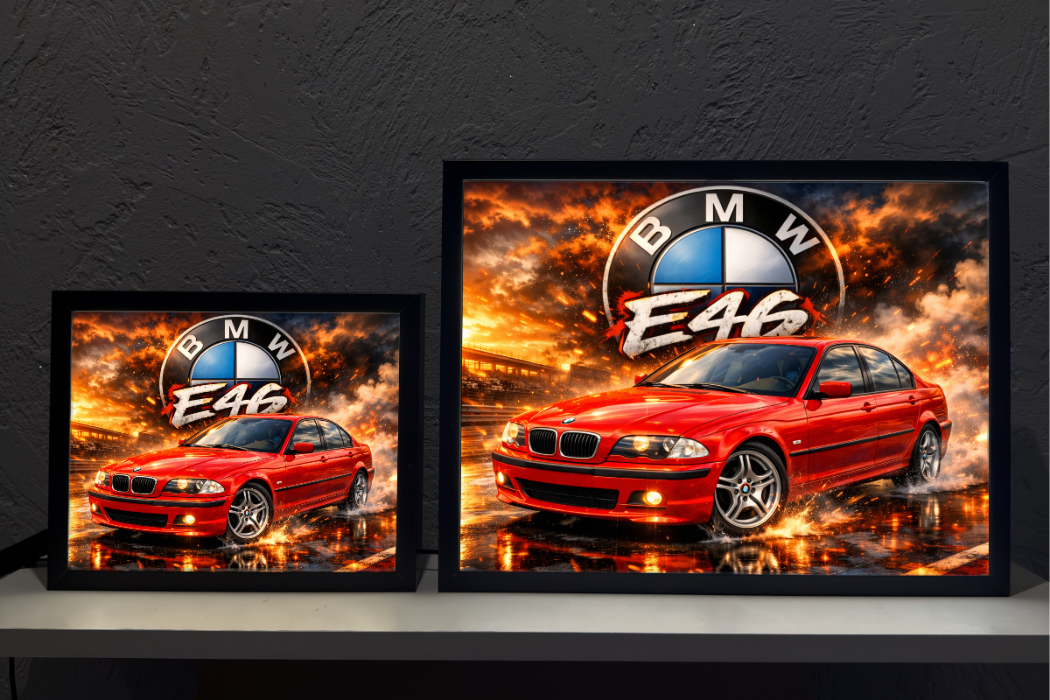 ObrazoLampka Prezent Lampka Nocna BMW e46 czerwone 1
