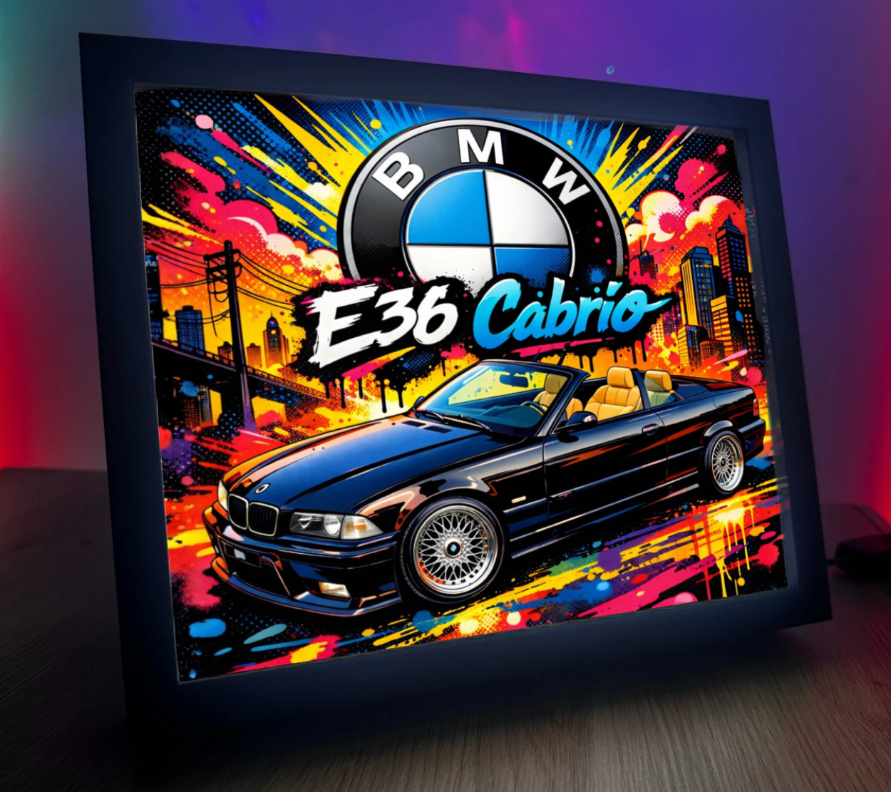 ObrazoLampka BMW E36 Cabrio Czarne 2