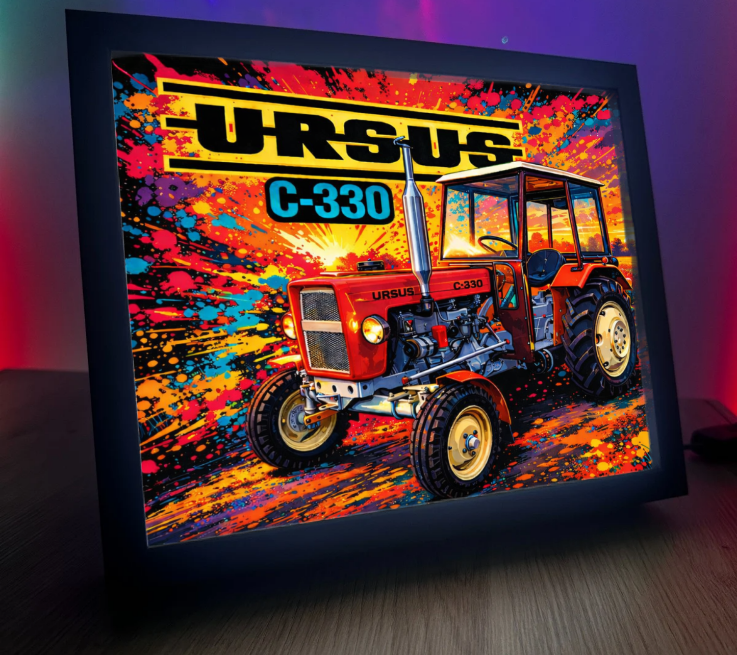 ObrazoLampka Traktor Ursus C-330 czerwony 1
