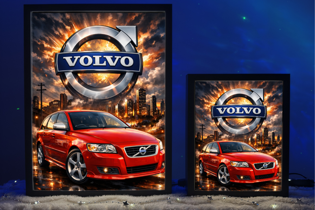 Prezent Dla Fana Volvo V50 Lampka Nocna ObrazoLampka Czerwone 1
