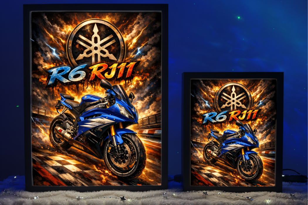 ObrazoLampka Lampka Nocna Yamaha R6 RJ11 Niebieska 2