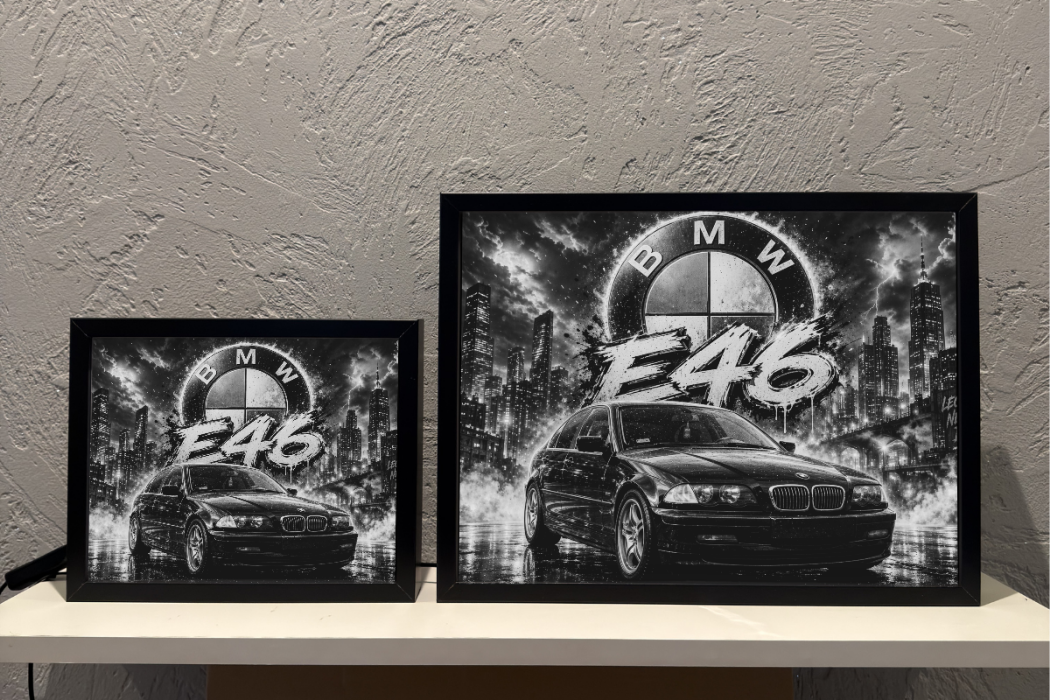 BMW e46 Sedan Czarne Lampka Nocna ObrazoLampka 1