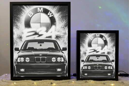 BMW E34 Czarny Prezent dla Faceta Lampka Nocna ObrazoLampka 1
