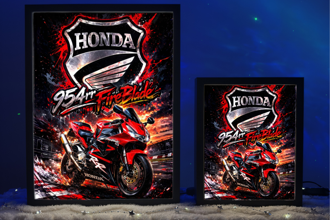 ObrazoLampka Lampka Nocna Prezent Honda CBR 954rr FireBlade czerwona