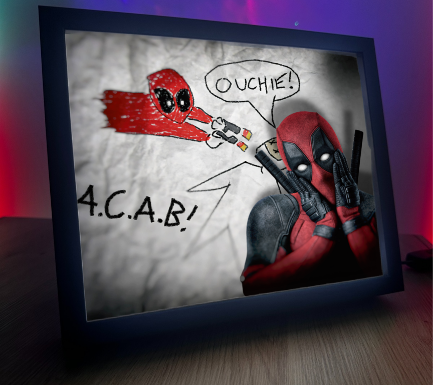 Obrazo-lampka Marvel Deadpool