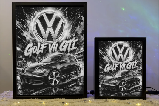 Golf 7 GTI Czarny Prezent dla Faceta Lampka Nocna ObrazoLampka 4