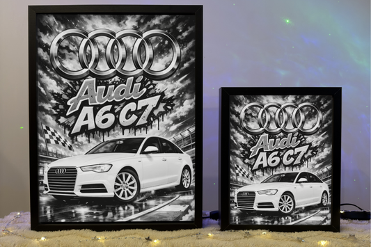 ObrazoLampka Prezent Lampka Nocna Audi A6 C7 Sedan Białe 1
