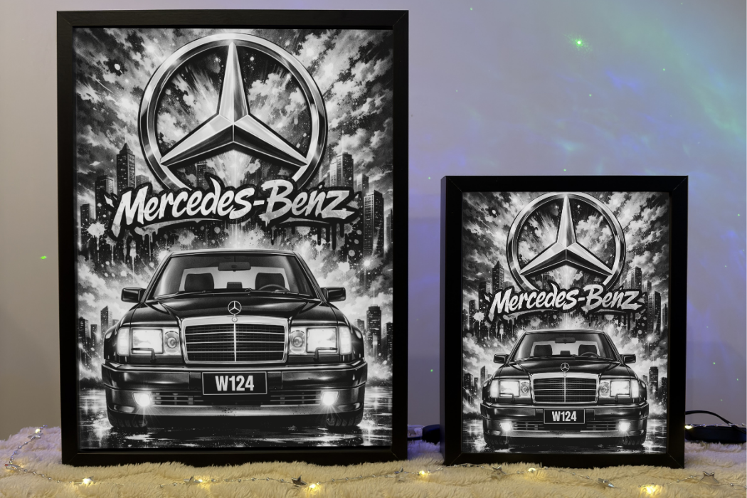 Prezent Dla Fana Mercedes-Benz W124 Lampka Nocna ObrazoLampka 1