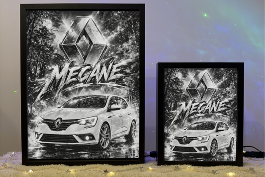 Renault Megane Białe Prezent Lampka Nocna ObrazoLampka 1