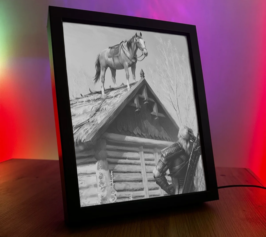 ObrazoLampka Wiedźmin Płotka na dachu