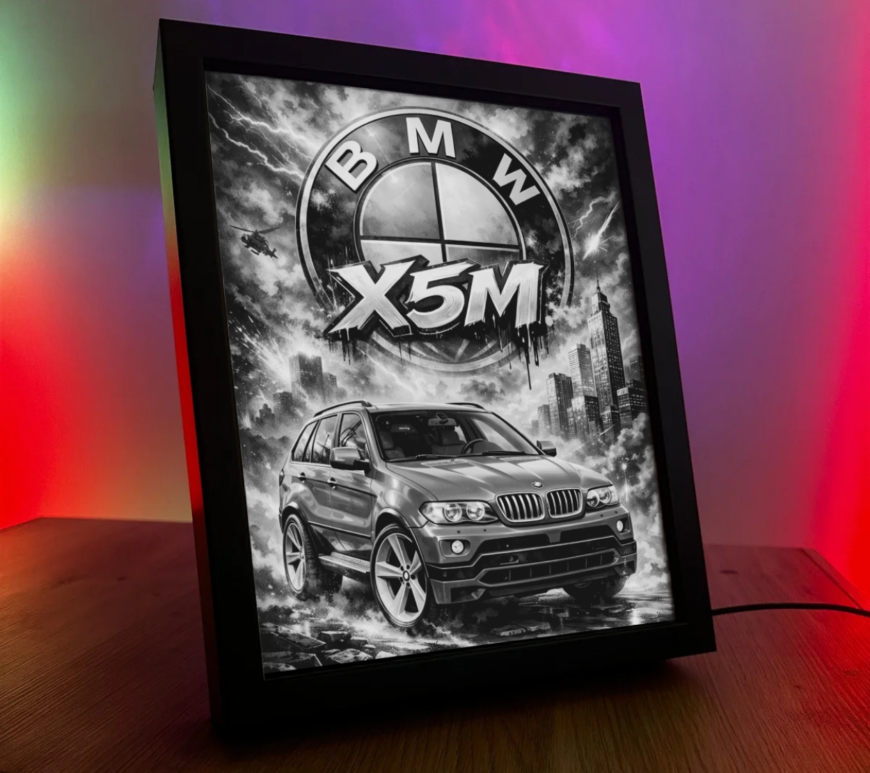 ObrazoLampka BMW X5M Czerwona 1