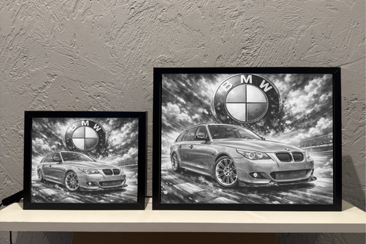 ObrazoLampka Prezent Lampka Nocna BMW E61 Jasny szary 1