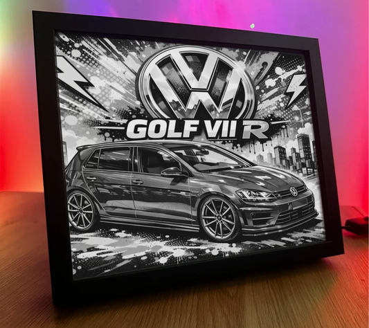 ObrazoLampka VW Golf VII R Niebieski 2