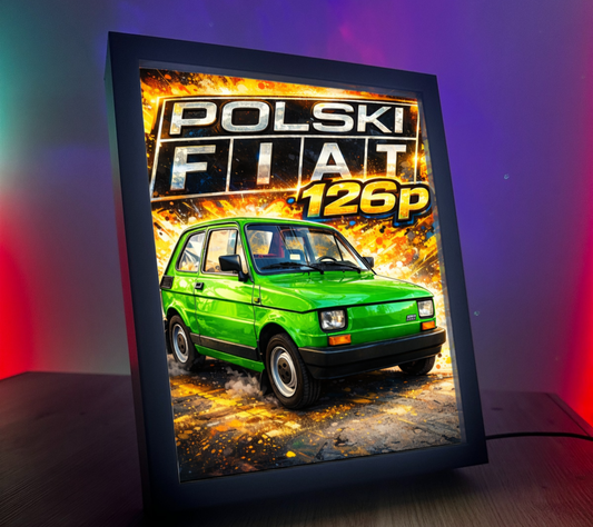 ObrazoLampka Maluch Polski Fiat 126p Zielony