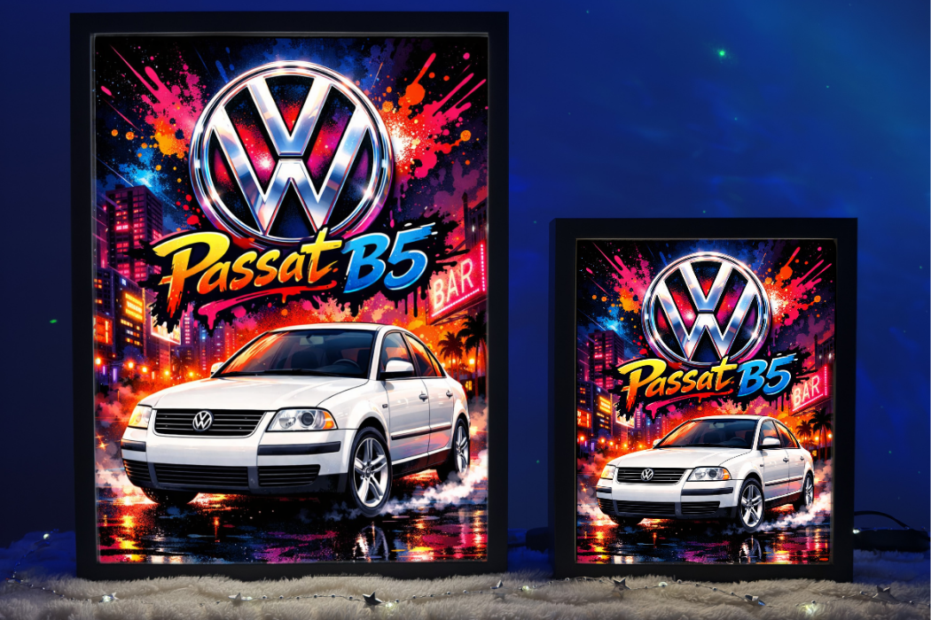 Passat B5 Sedan Biały Prezent Lampka Nocna ObrazoLampka 1