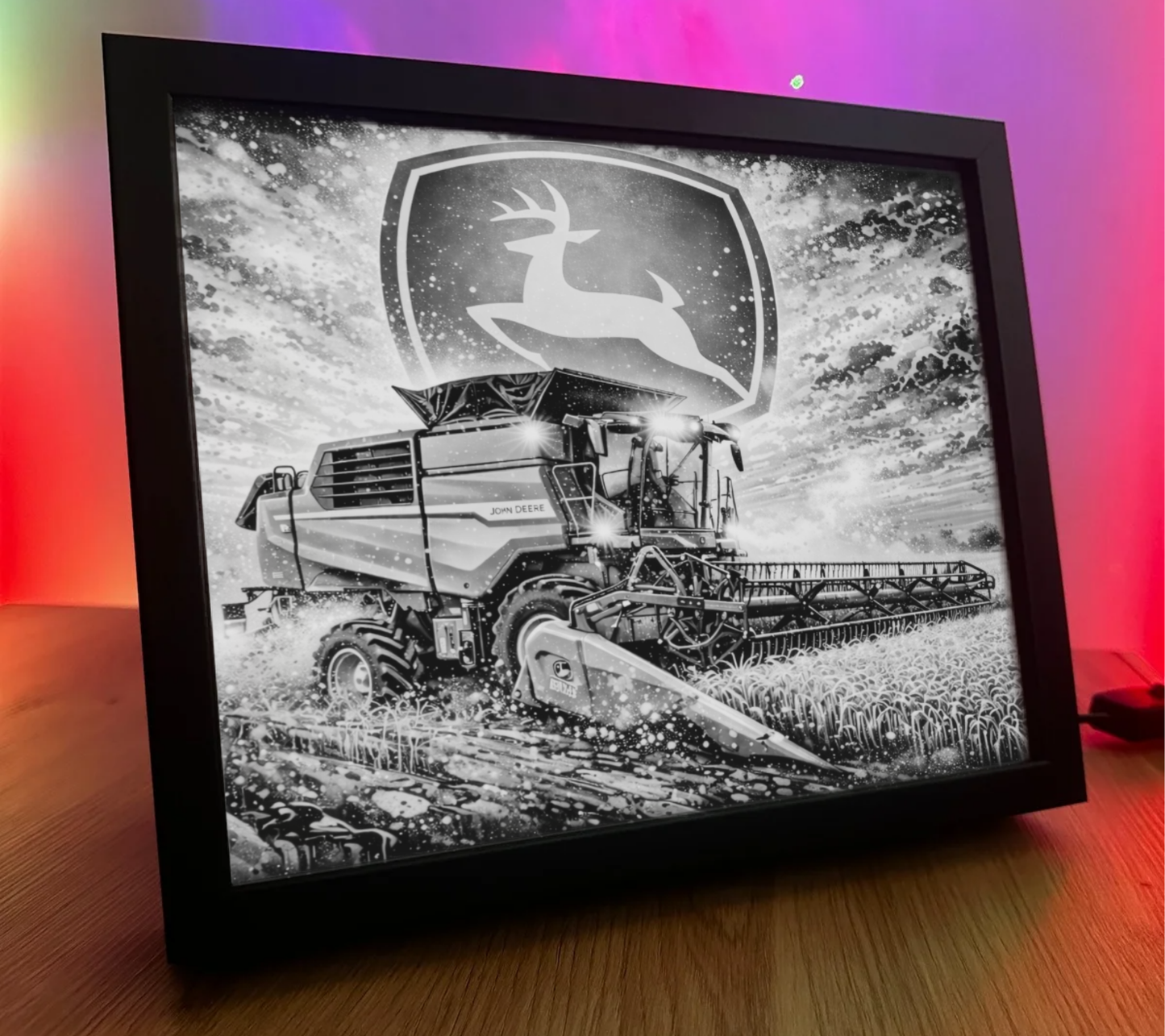 ObrazoLampka Traktor John Deere kombajn 1