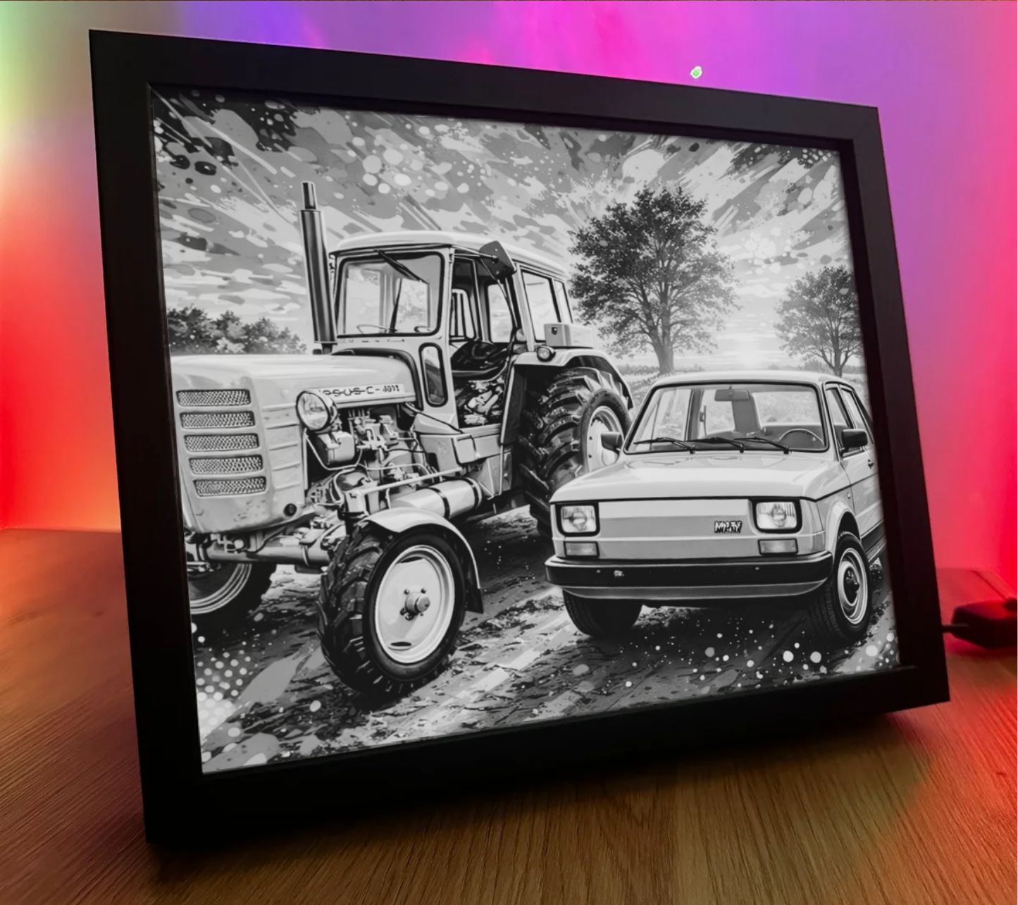ObrazoLampka Traktor Ursus C-4011 & Fiat 126p 3