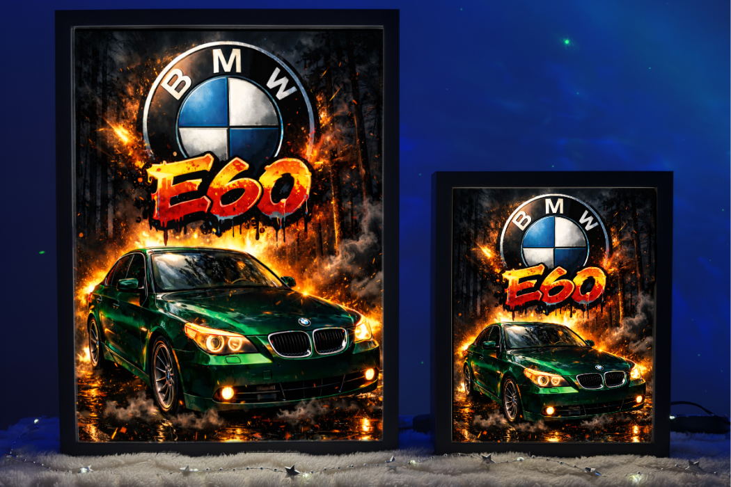 BMW E60 Butelkowa Zieleń Prezent Lampka Nocna ObrazoLampka 1