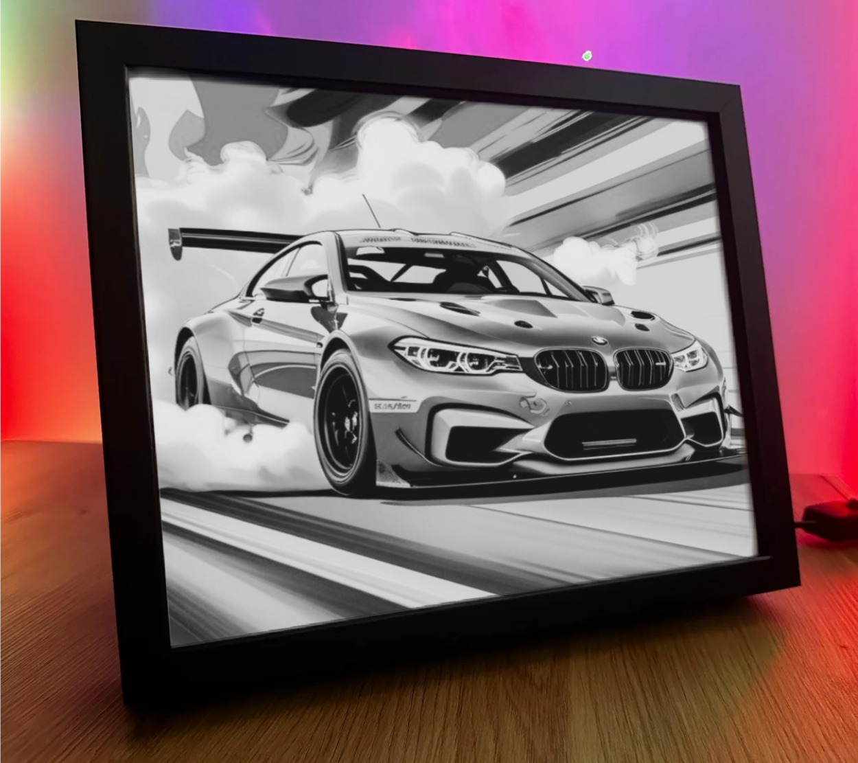 Obrazo lampka BMW niebieskie