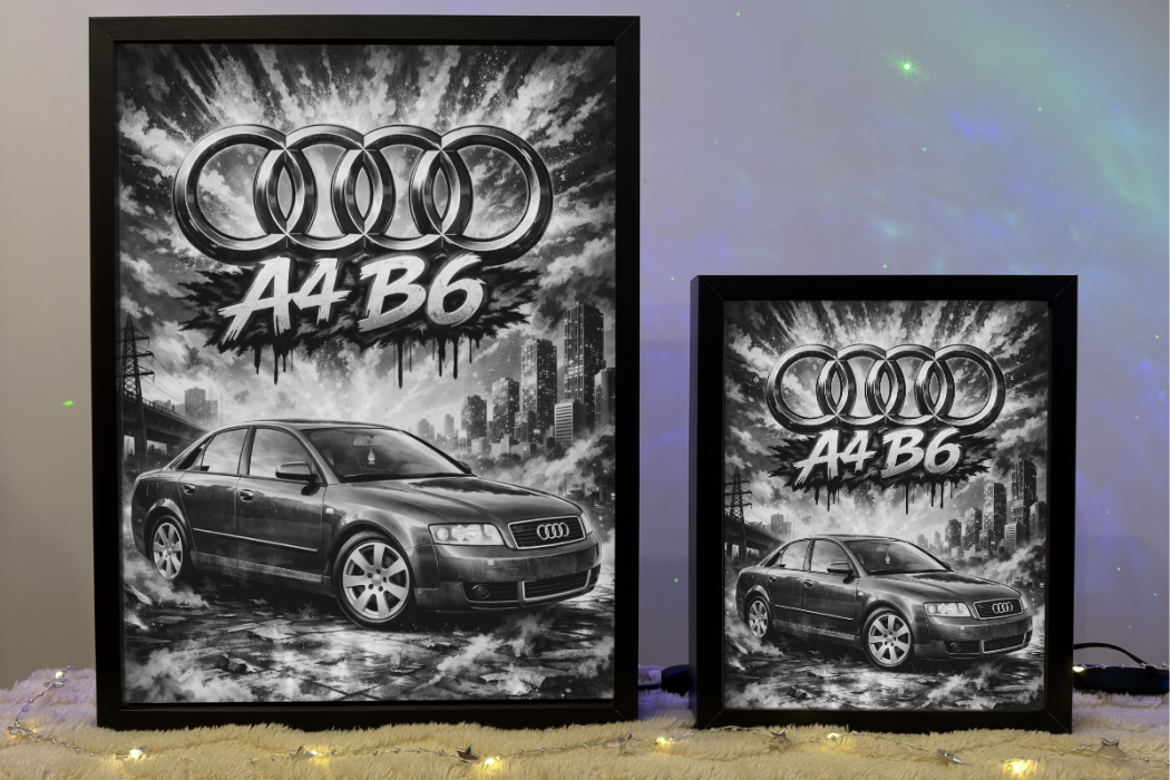 ObrazoLampka Prezent Lampka Nocna Audi A4 B6 Niebieskie 1
