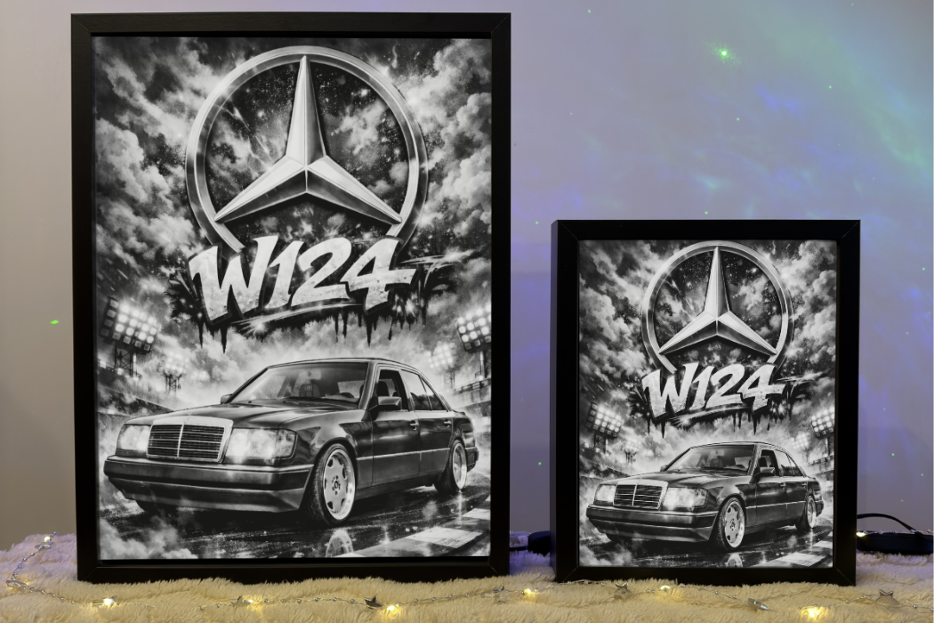 Prezent Dla Fana Mercedes-Benz W124 Lampka Nocna ObrazoLampka 2