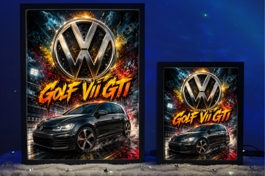 Golf 7 GTI Czarny Prezent dla Faceta Lampka Nocna ObrazoLampka 2