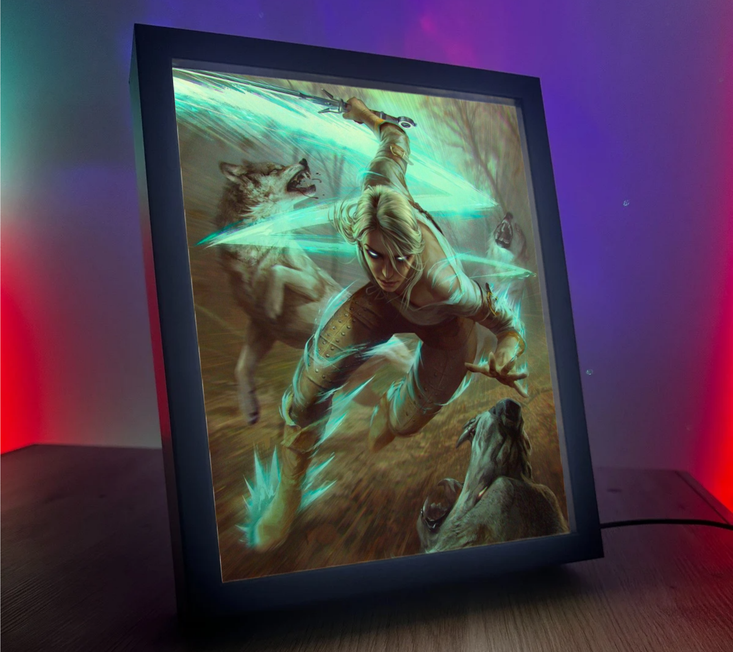 Obrazo Lampka The Witcher Wiedźmin Ciri