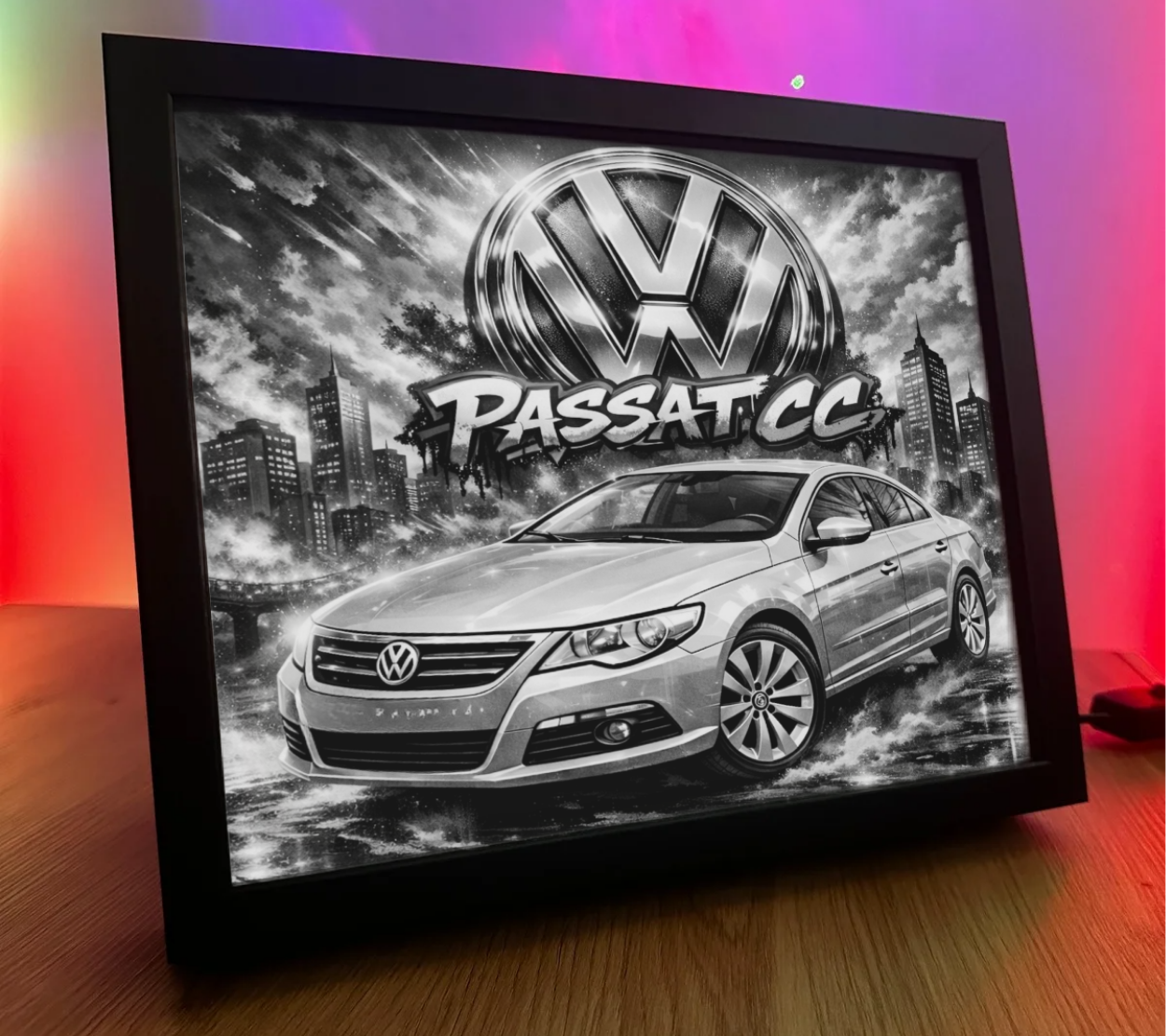 ObrazoLampka VW Passat CC Srebrny 2