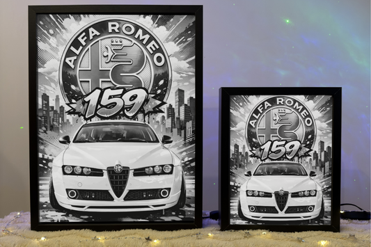 Prezent Dla Fana Alfa Romeo 159 Lampka Nocna ObrazoLampka Front Biała 2