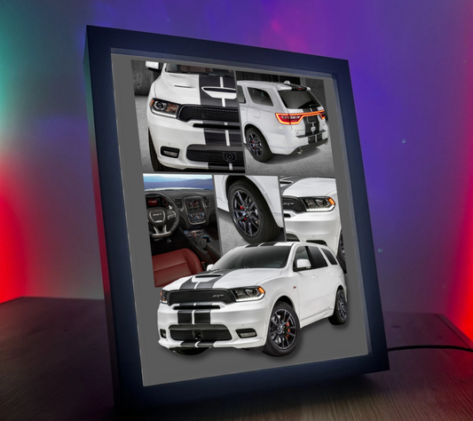 Obrazo lampka Dodge Durango SRT Biały plakat