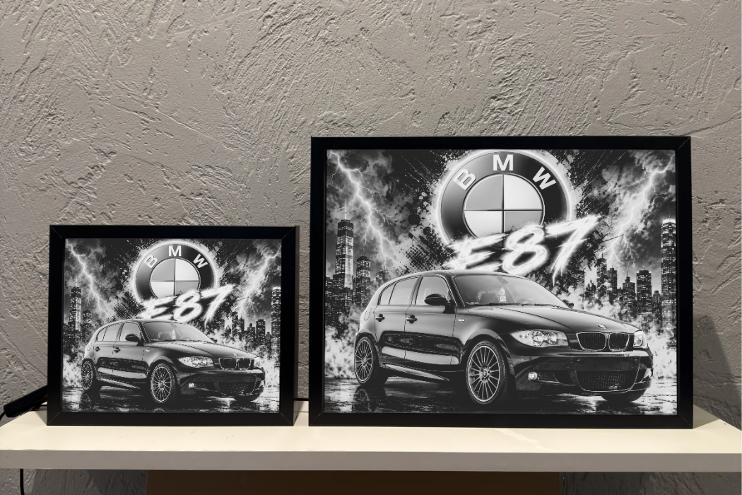 BMW E87 Czarne Prezent Lampka Nocna ObrazoLampka 1