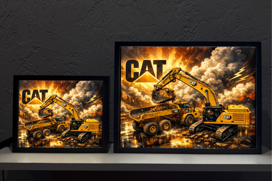 Lampka Nocna ObrazoLampka na prezent Koparka CAT Caterpillar 3