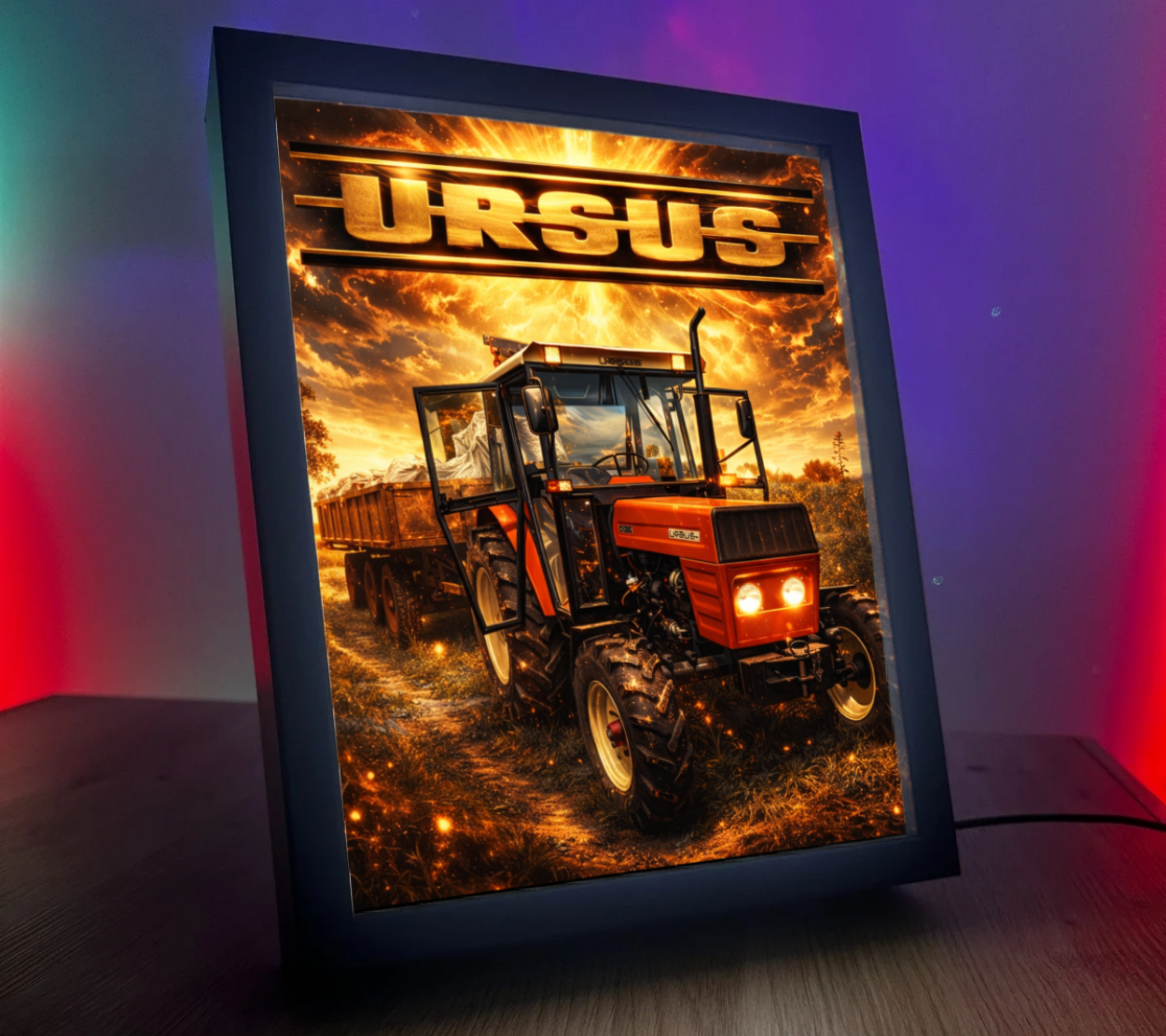 ObrazoLampka Traktor Ursus C-360 z przyczepą