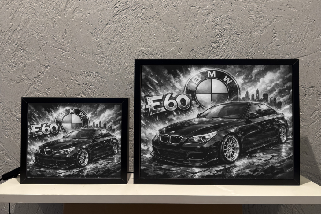 BMW E60 Czarne Prezent Lampka Nocna ObrazoLampka 2