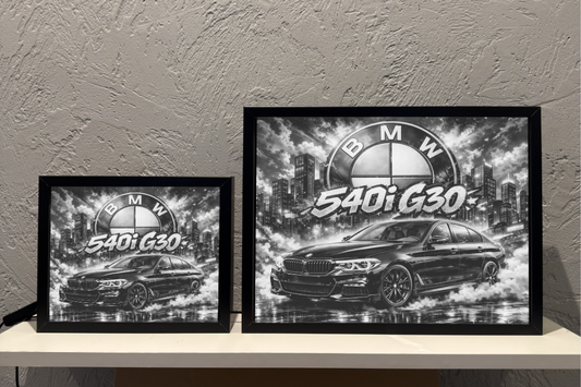 BMW 540i G30 Czarne Prezent Lampka Nocna ObrazoLampka 1