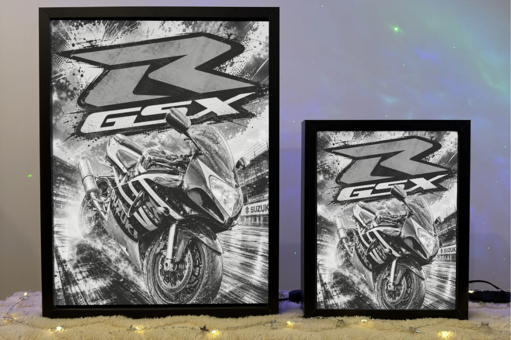 Suzuki GSX-R K1 K2 K3 Czarne ObrazoLampka Pomysł na Prezent 1