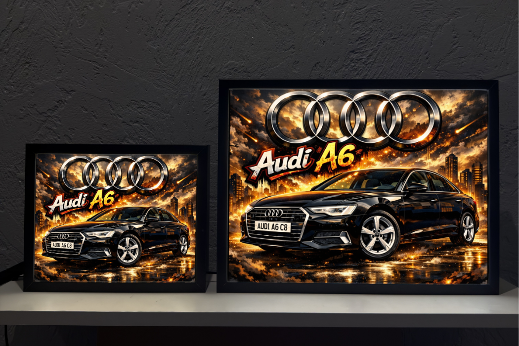 Prezent Dla Fana Audi A6 C8 Sedan Lampka Nocna ObrazoLampka Czarne 1
