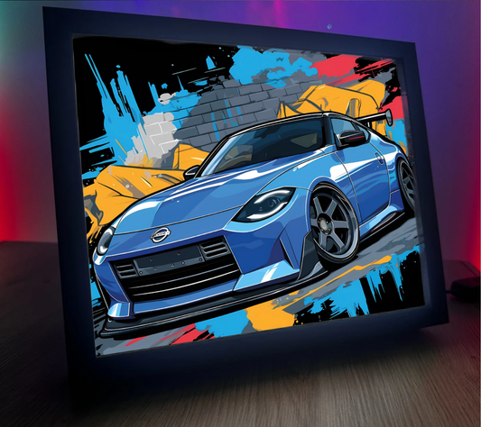 Obrazolampka Na prezent Nissan 350z niebieski