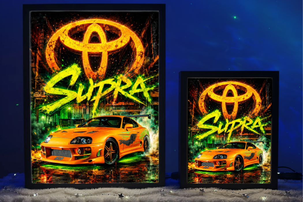 Toyota Supra MK4 Szybcy i Wściekli Prezent dla Faceta Lampka Nocna ObrazoLampka 1