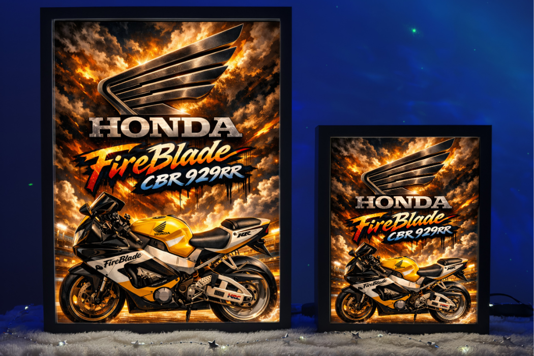 Honda CBR 929rr FireBlade Lampka Nocna Pomysł na Prezent ObrazoLampka 1