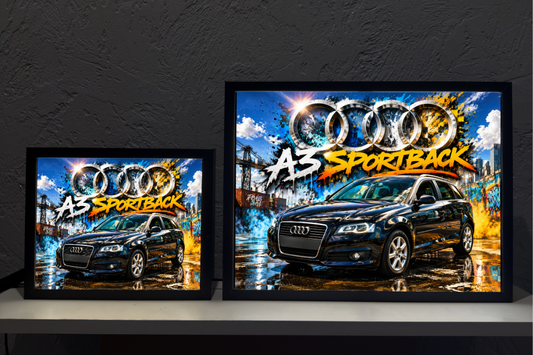 Audi A3 SportBack Czarne Lampka Nocna ObrazoLampka 1