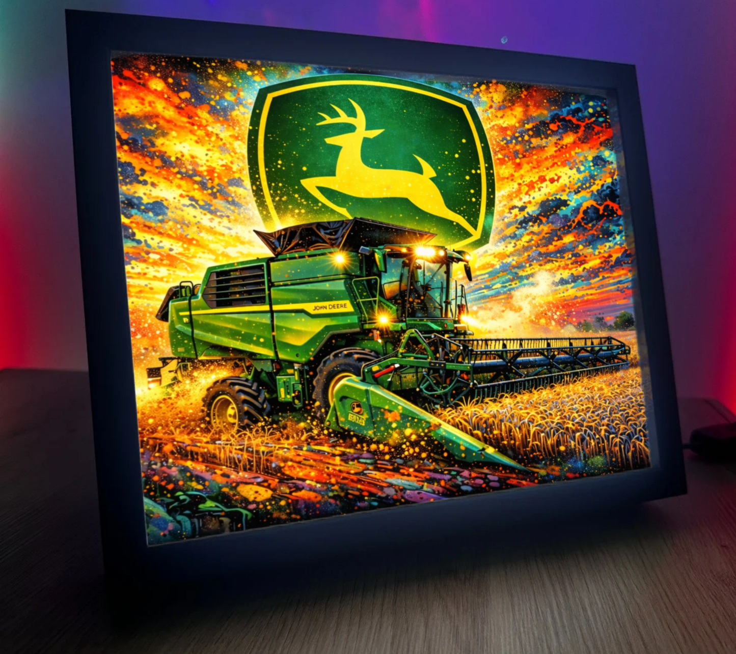 ObrazoLampka Traktor John Deere kombajn 1