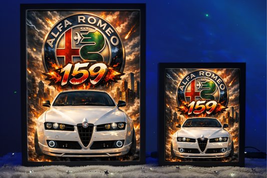 Prezent Dla Fana Alfa Romeo 159 Lampka Nocna ObrazoLampka Front Biała 1
