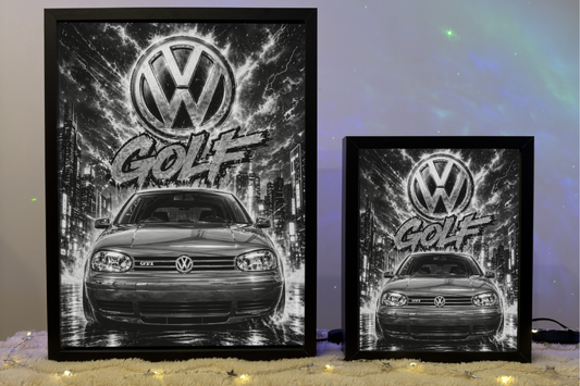 VW Golf 4 Czerwony Lampka Nocna ObrazoLampka 1
