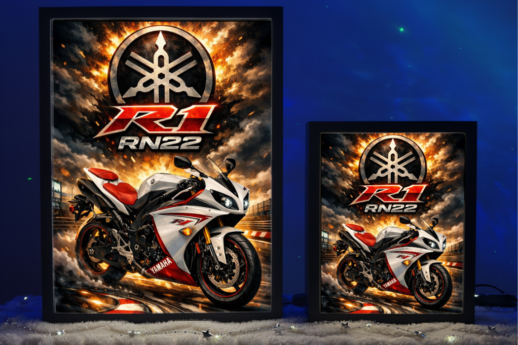 ObrazoLampka Lampka Nocna Yamaha R1 RN22 Biała 2