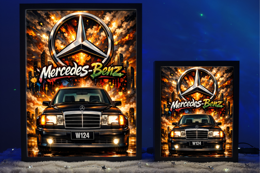 Prezent Dla Fana Mercedes-Benz W124 Lampka Nocna ObrazoLampka 1