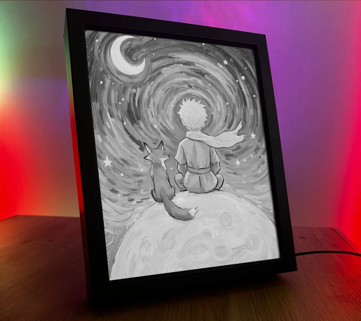 Obrazo lampka Mały Książe pomysł na prezent 3